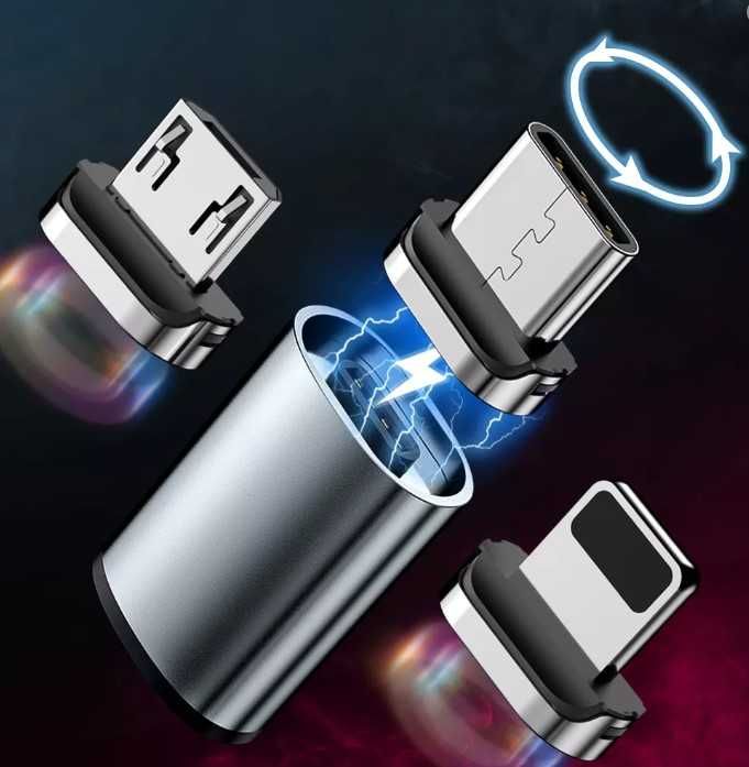 магнітна зарядка перехідник Type C Micro USB шнур кабель зарядки