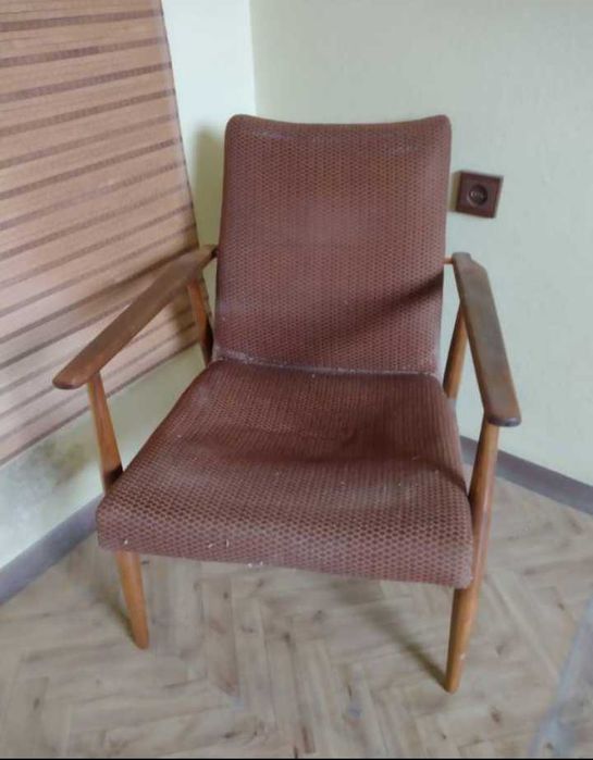 Fotel lisek PRL lata 60 - 70