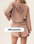 Esotiq Ridley - Beżowa Piżama z Muszelką - 100% bawełna - Komplet - L