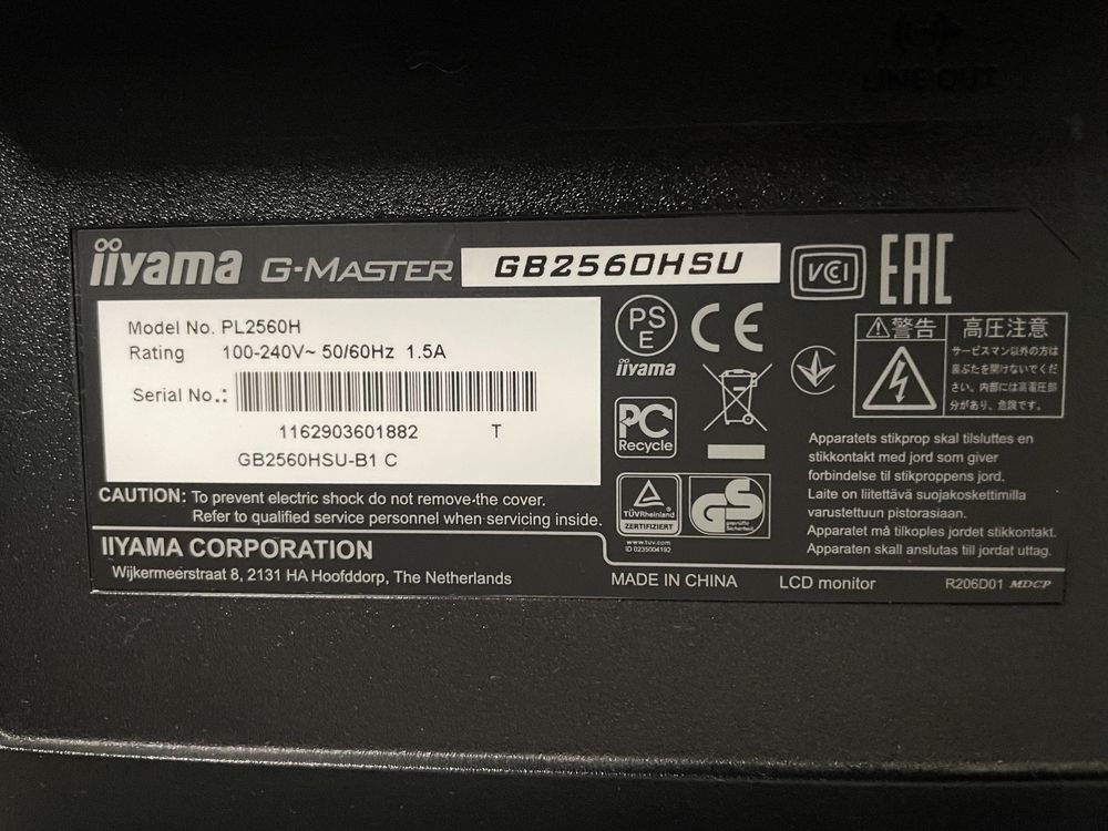 monitor iiyama 24.5 g-master gb2560hsu