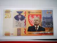 Lech Kaczyński 20 zł warto być polakiem banknot UNC folder kolekcja