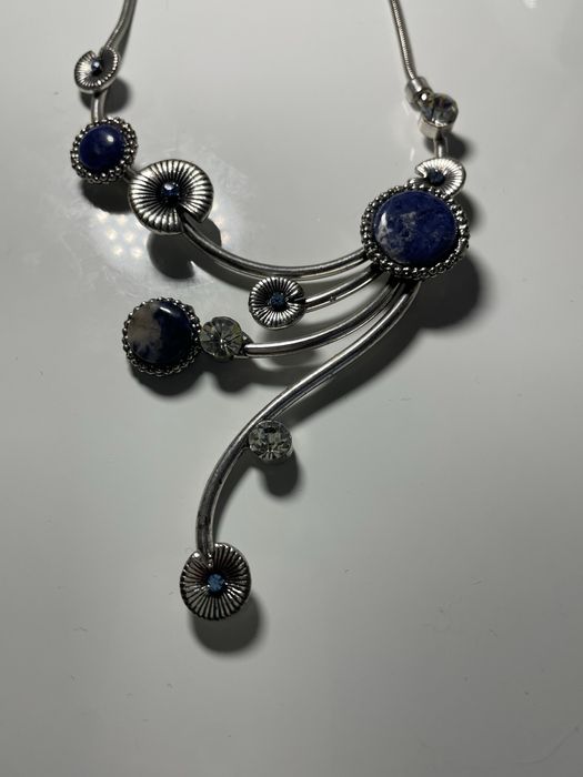 Кольє, намиста вінтаж камінь натуральний , посріблення