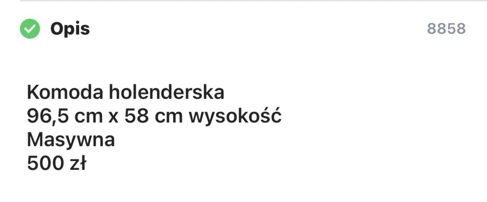 Szafka komoda holenderska