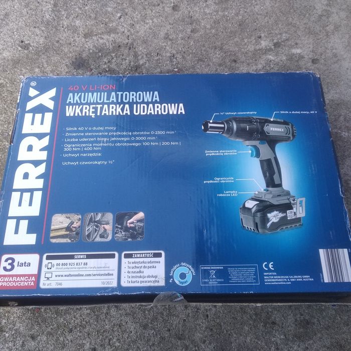 Karton opakowanie pudełko na aku.wkręt.udar. ferrex