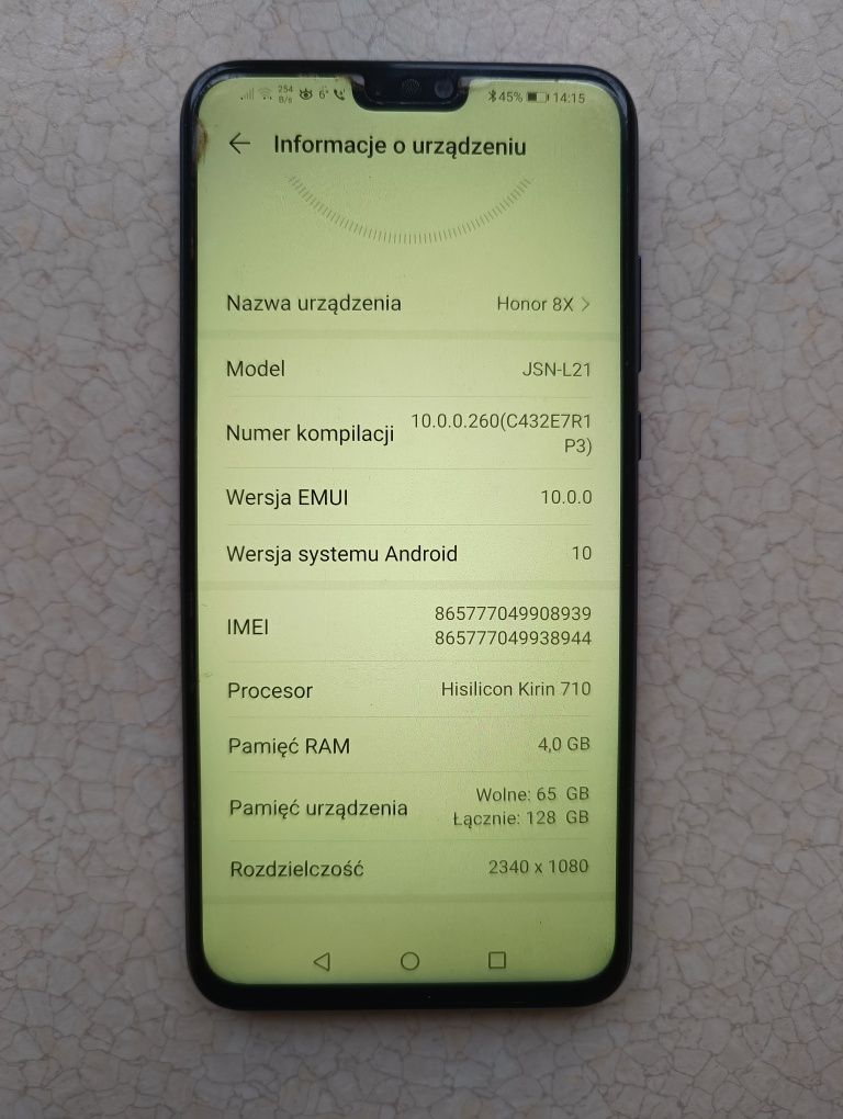 Sprzedam honor8x 4/128GB