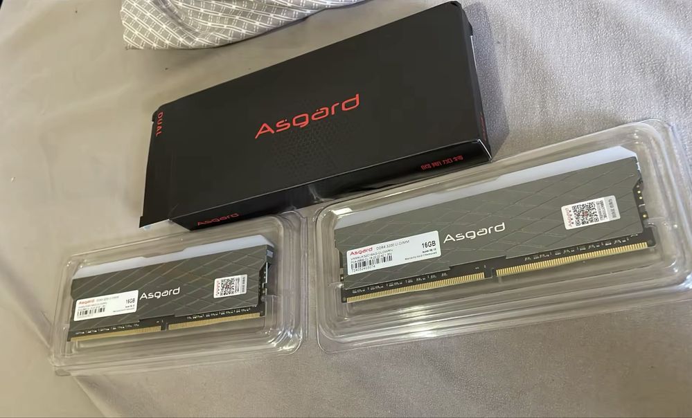 Asgard 16gb cl 18 RGB DDR4 8GBx2=16 3200MHz