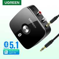 Блютуз 5.1 Адаптер Ugreen aptX HI-FI AUX RCA Ресивер Приемник Гарантия