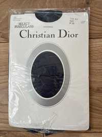 Pończochy nylonowe Christian Dior granatowe