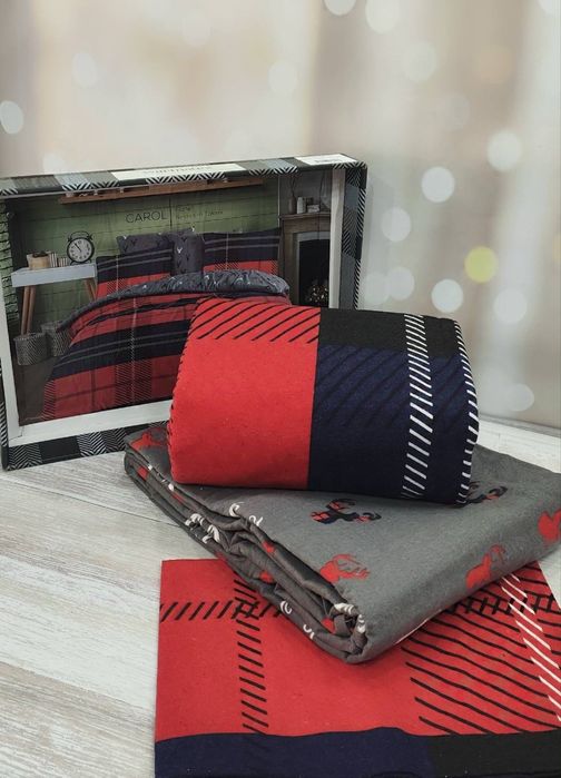 Новий Рік. Фланелева постільна білизна. Є різні кольор Warmatex  євро.