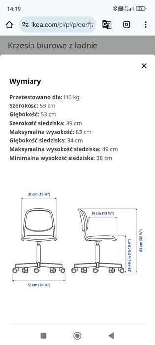 Krzesło biurowe dla dzieci
