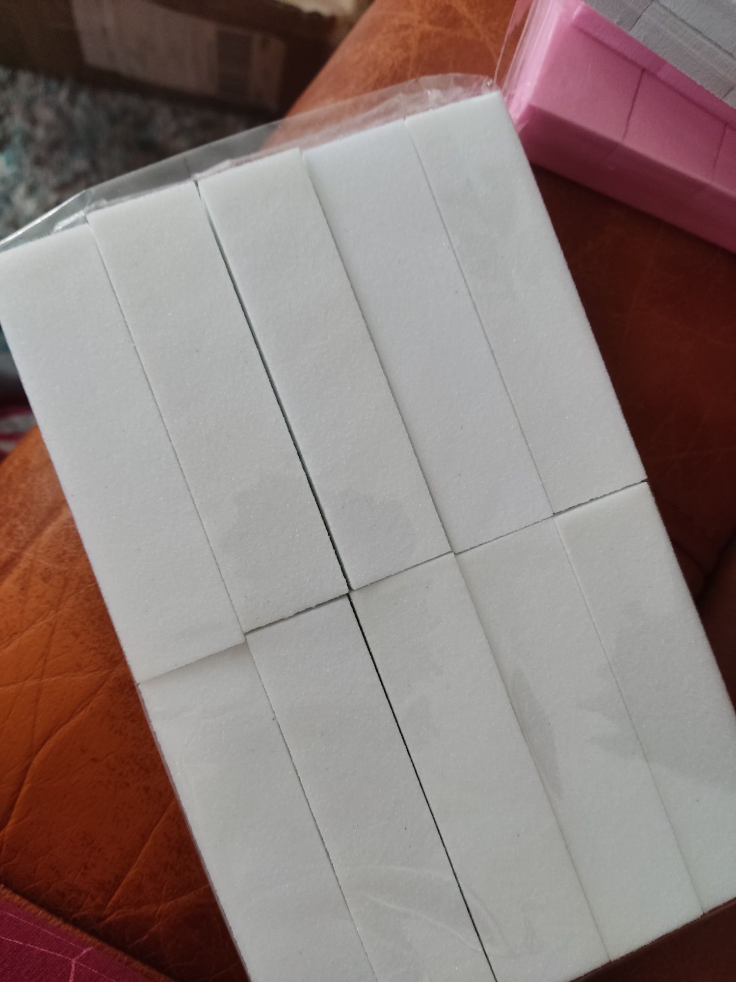 Nowy zestaw 10 bloków polerskich blok polerski biały mani akcesoria