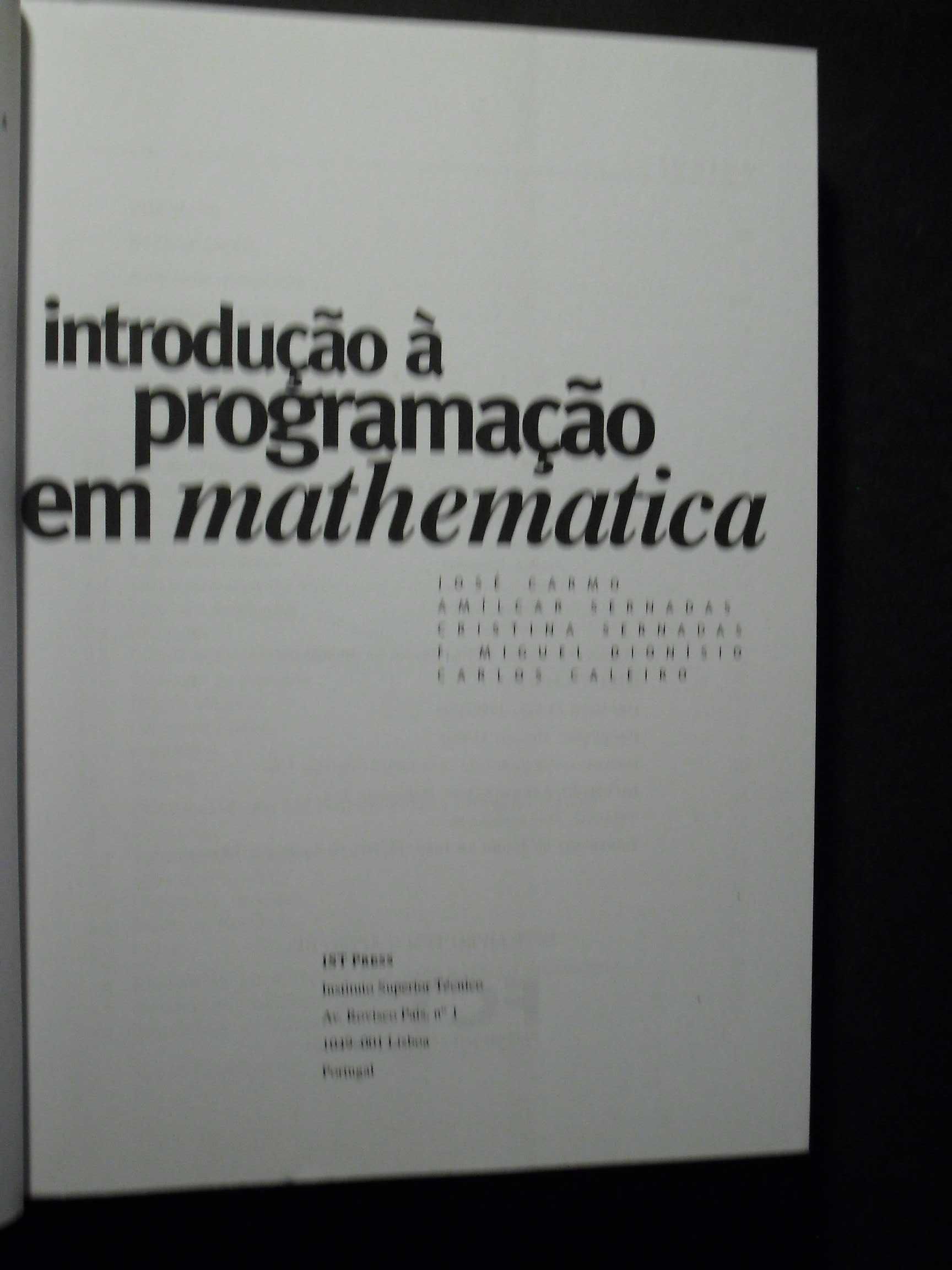 Carmo (José-Amílcar Sernada);Introdução à Programação em Mathematica