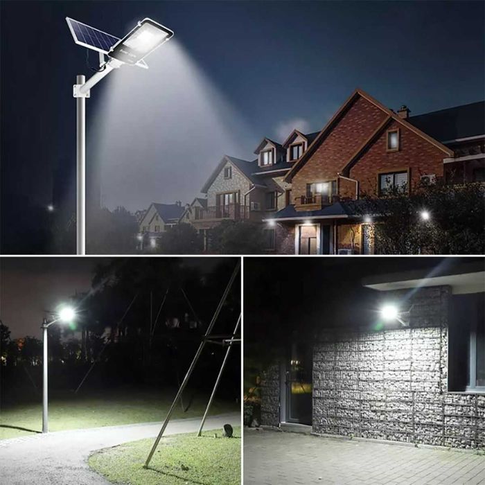 Lampa Solarna Uliczna LED 600W 6500K LATARNIA z Uchwytem i Pilotem