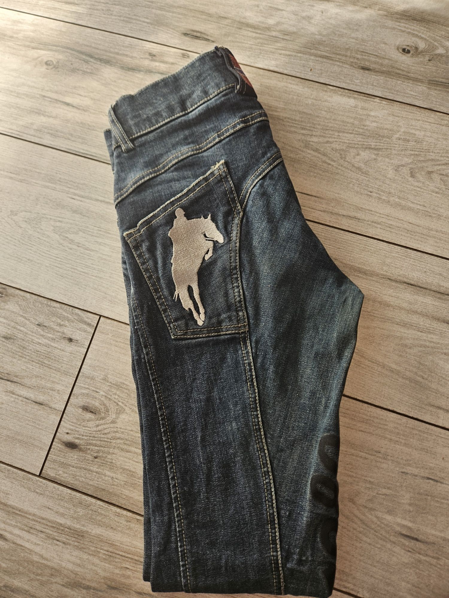 Bryczesy jeansowe horze supreme 32 34 XS