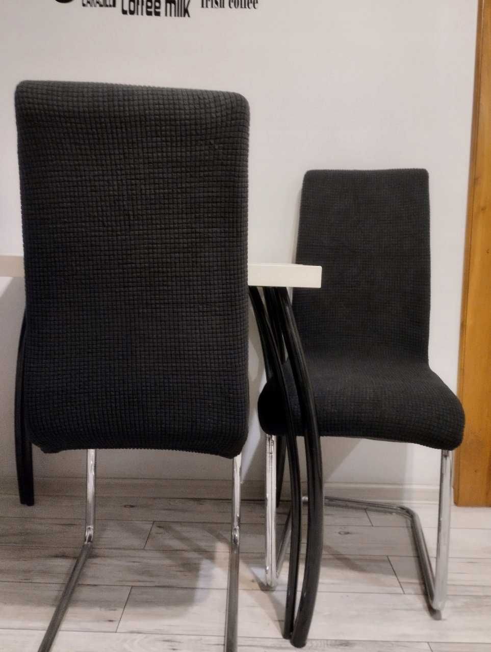 Zestaw 6szt Nowe Pokrowce Na Krzesło Uniwersalny Elastyczny Czarny