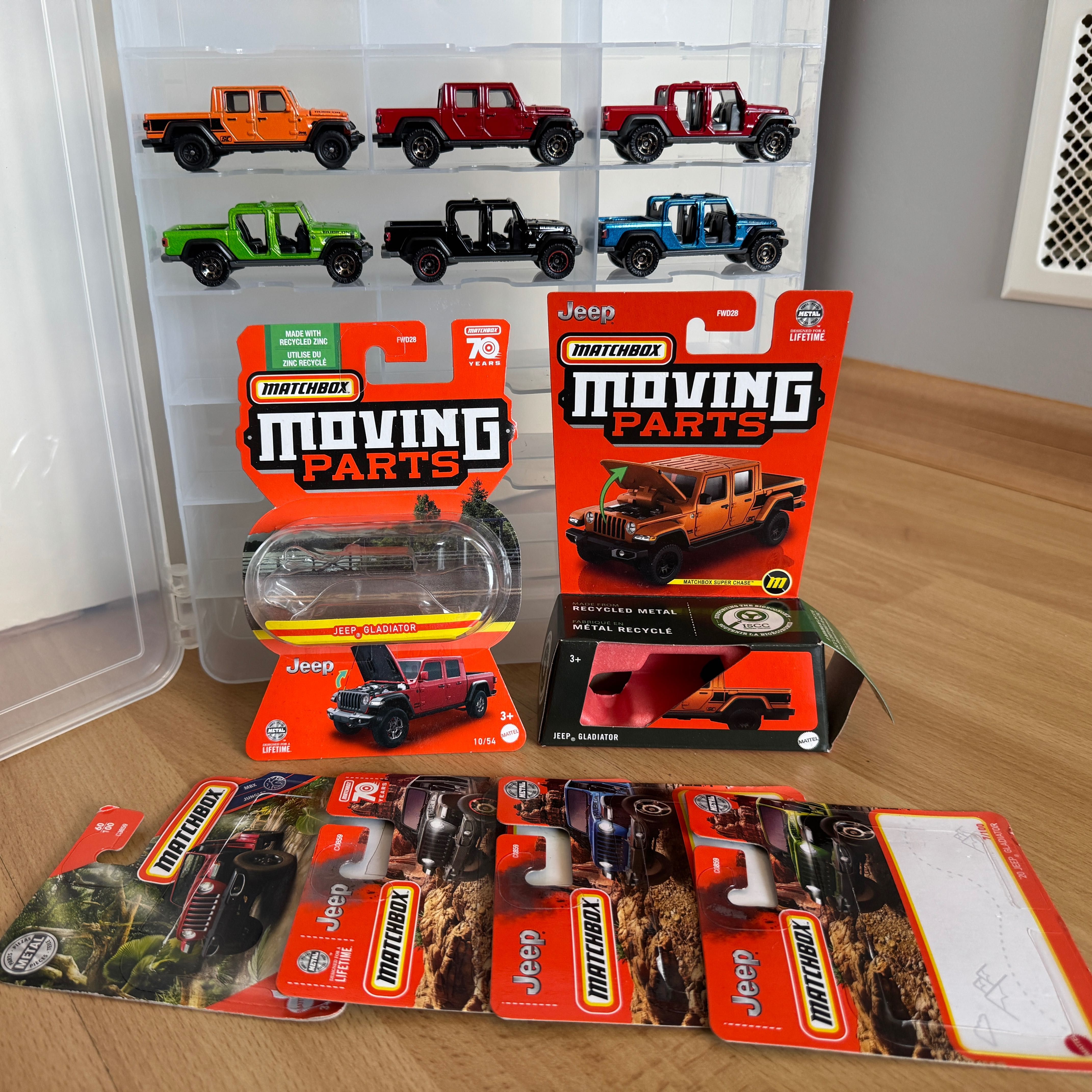 6x MATCHBOX JEEP GLADIATOR Super Chase Moving Parts