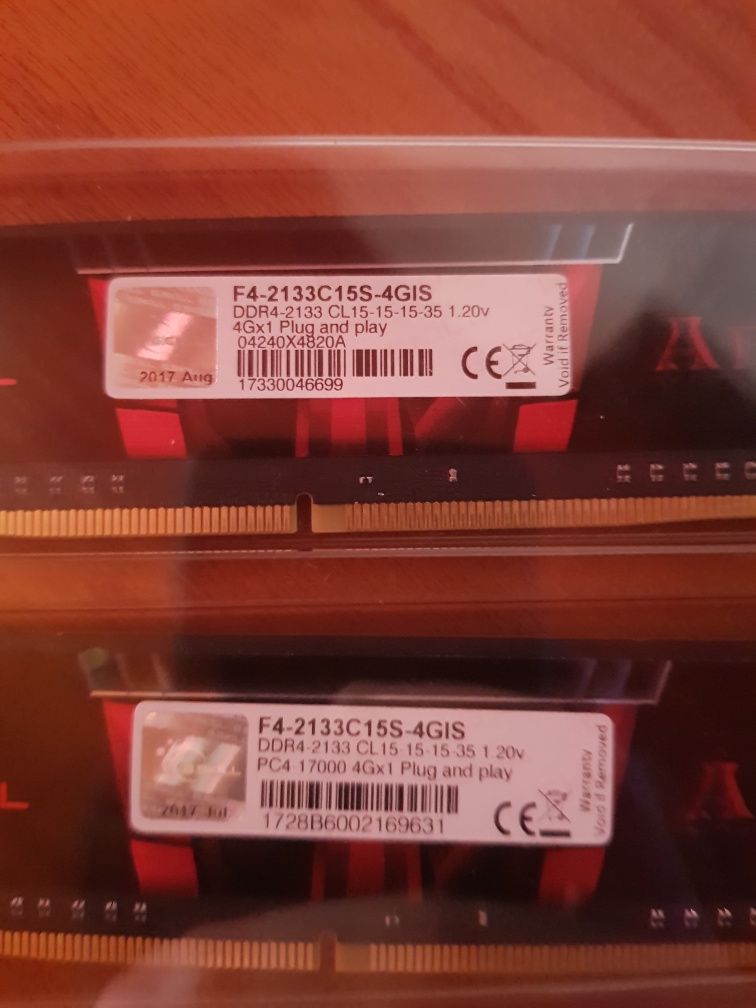 8GB DDR4 RAM (2x4GB) 2133MHZ