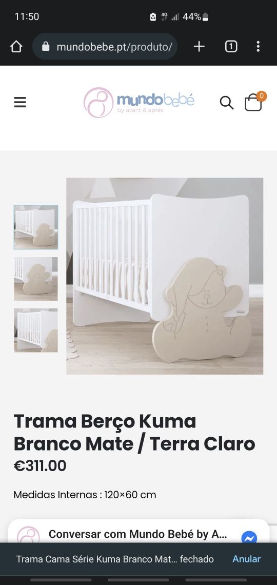 Cama de bebé Trama + colchão Trama