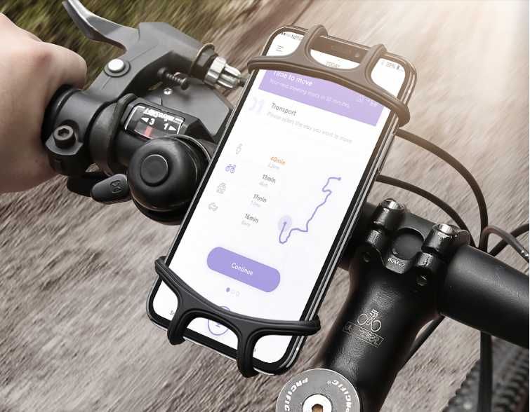 Uchwyt rowerowy na telefon gps motocyklowy elastyczny mocny