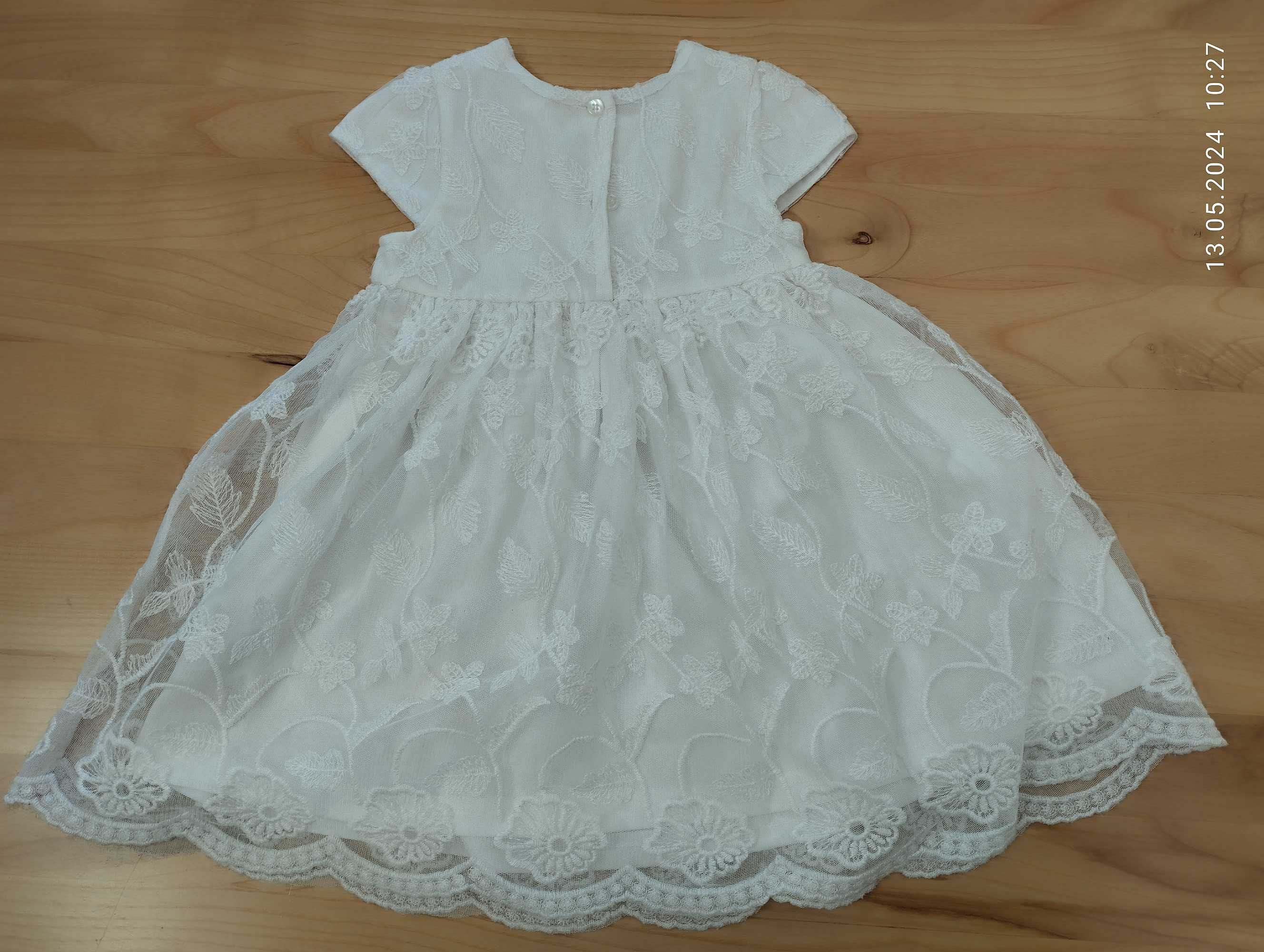 Biała Koronkowa sukienka rozmiar 92