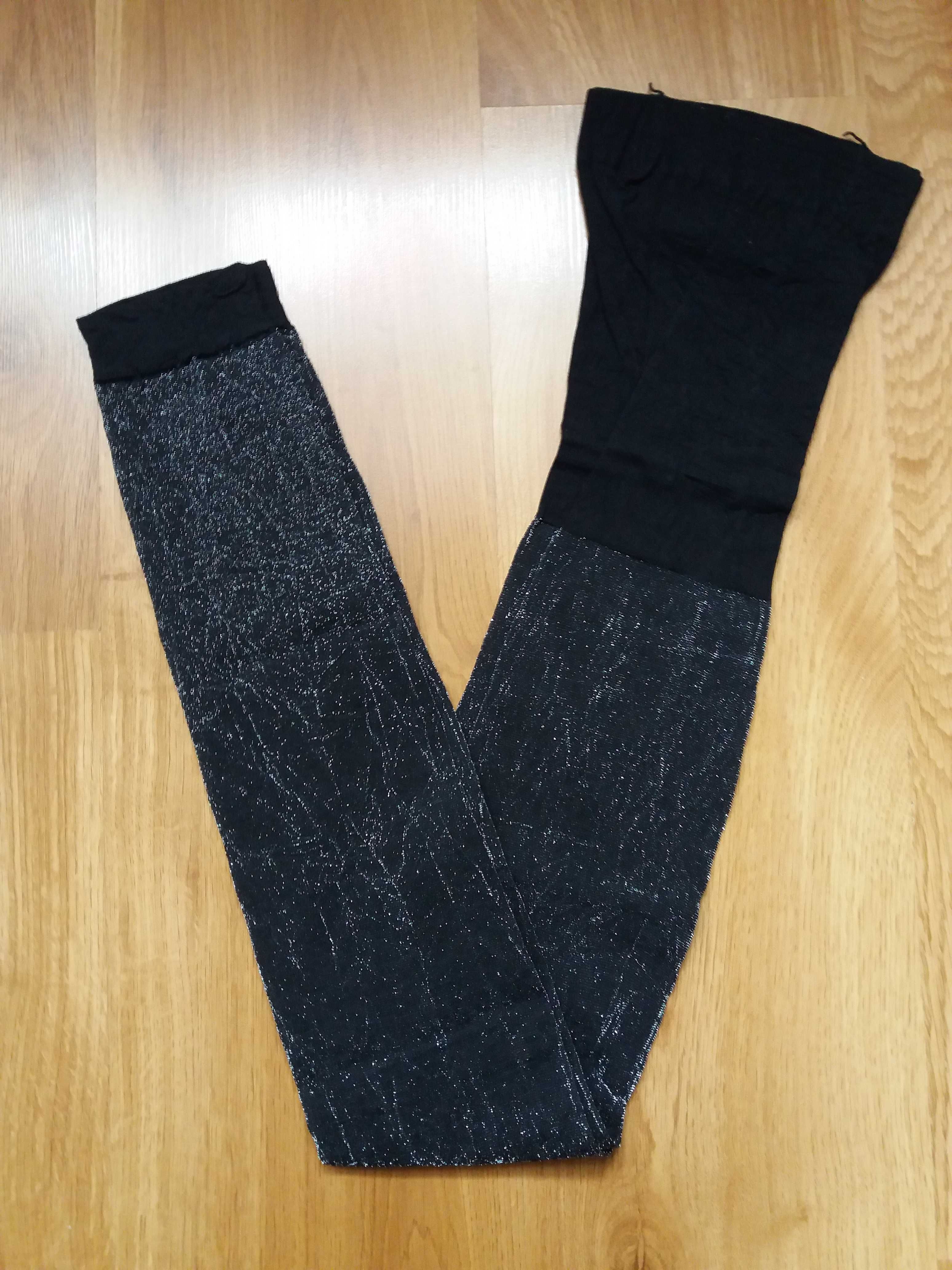 Błyszczące legginsy XS