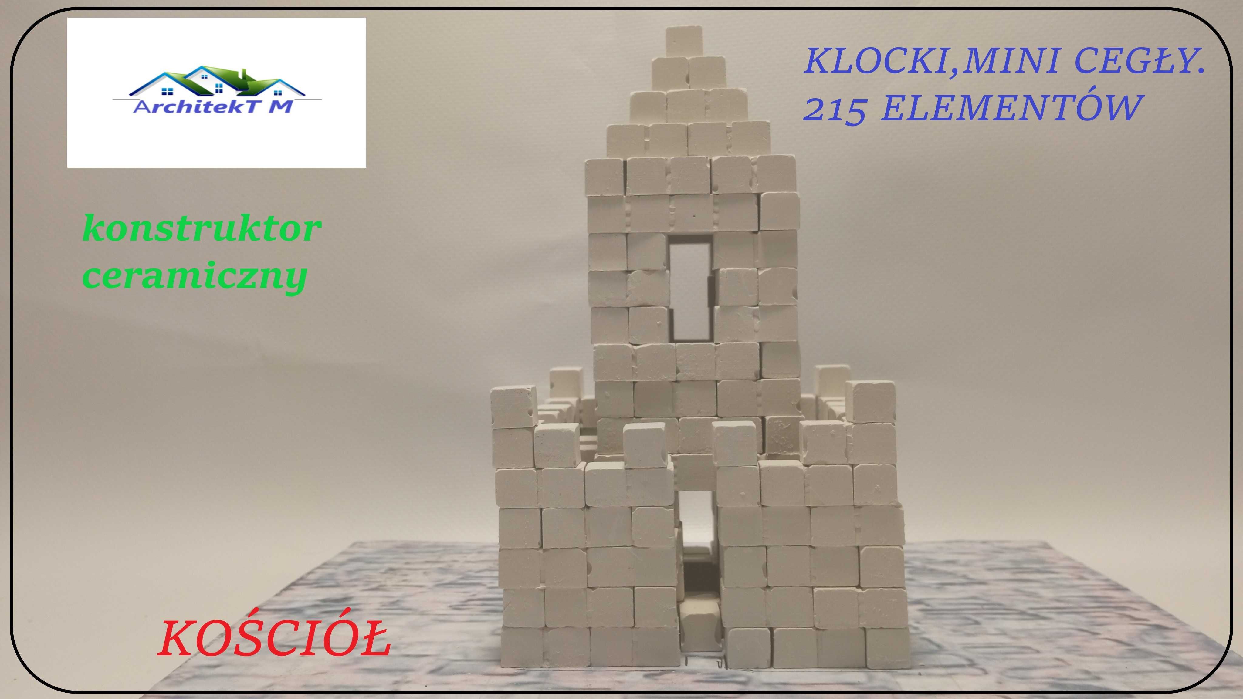 Klocki, mini cegły. KOŚCIÓŁ.