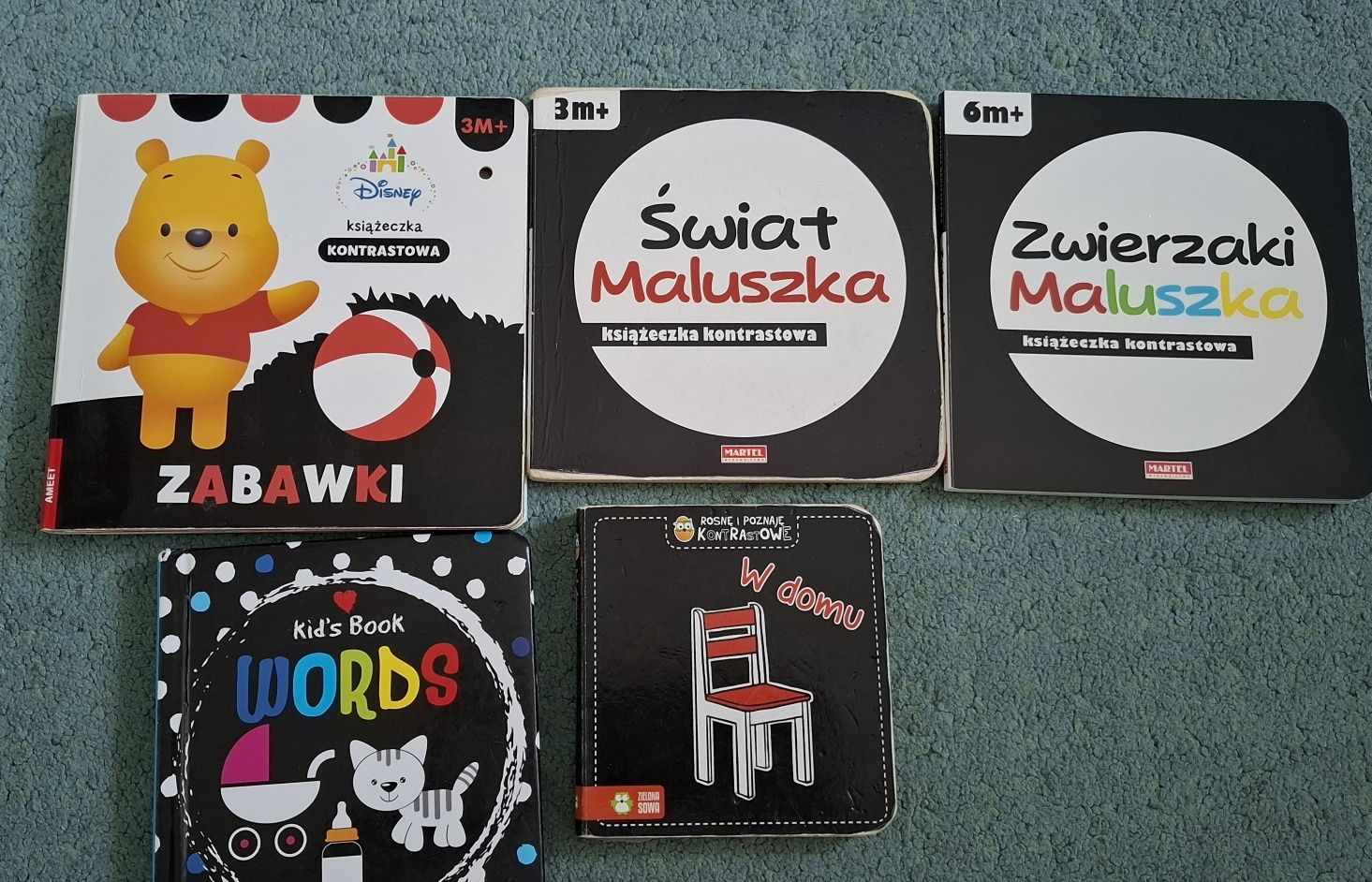 6 szt. Książeczki kontrastowe