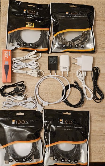 Ładowarki Kable Przewody USB HDMI Jack 3,5mm USB C USB micro lightning