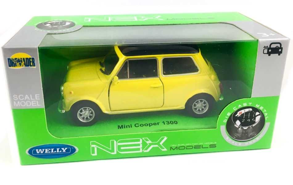 Mini Cooper 1300 model WELLY 1:34 Żółty