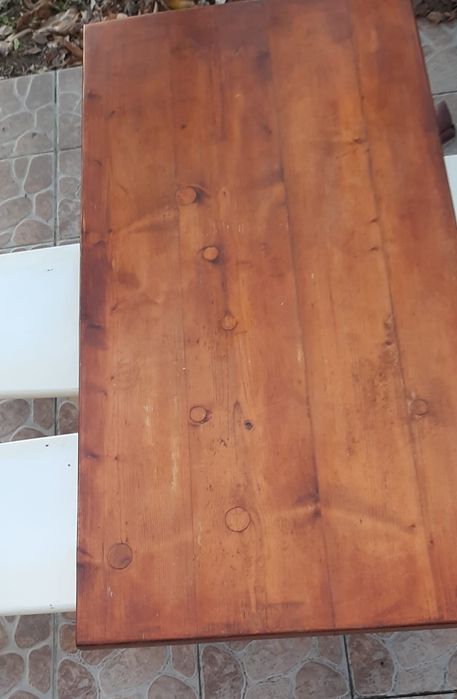 Zestaw stół + krzesła drewno