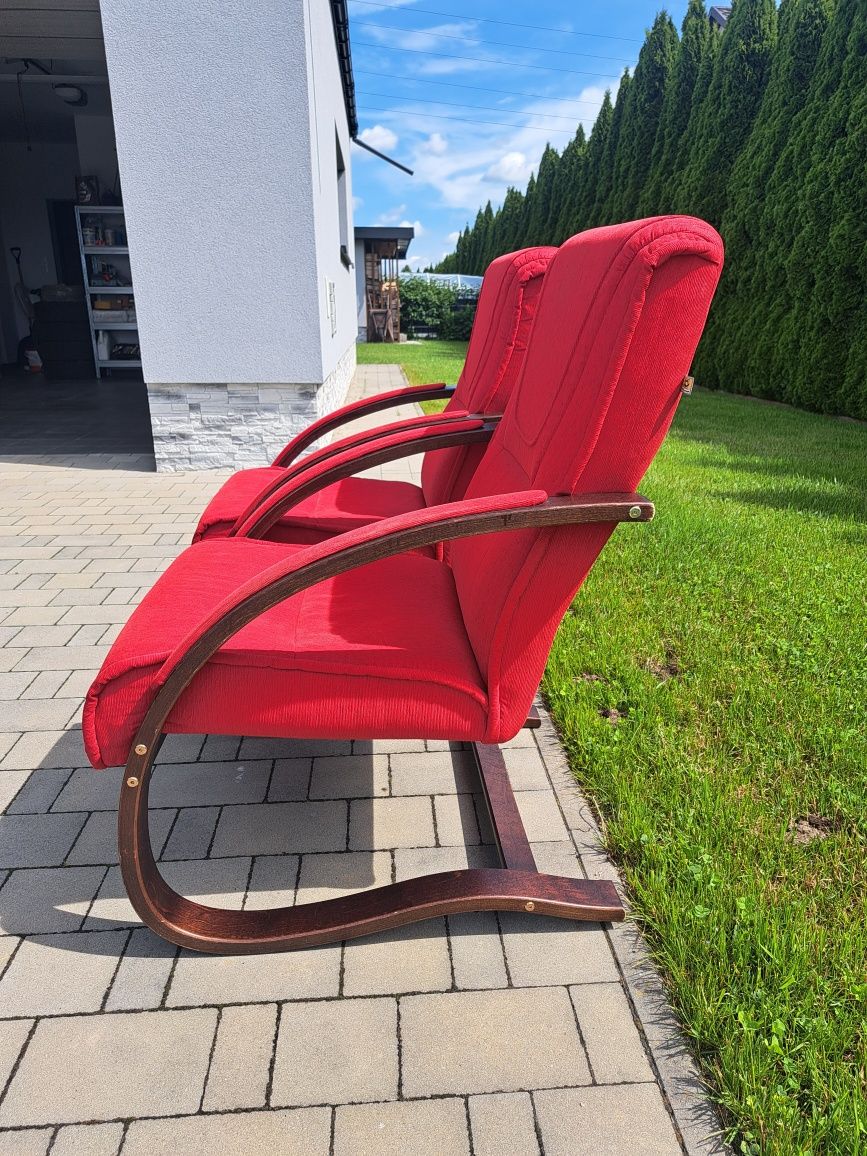 Dwa fotele czerwone do salonu  zadbane