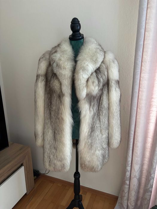 Prawdziwe !! futro z lisa srebrnego
