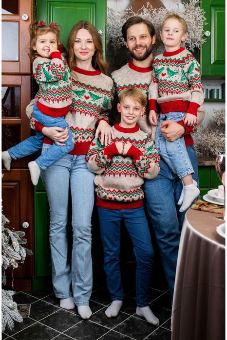 Новорічні светри Family Look, Сімейні Дитячі, Жіночі, Чоловічі, вовна