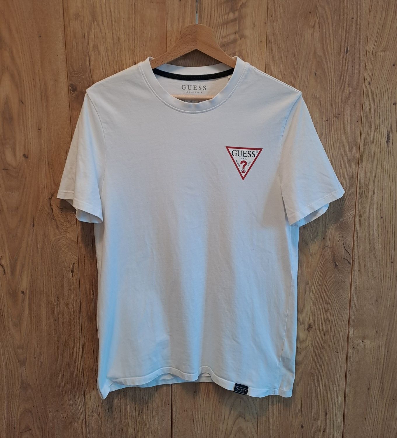 Męska/unisex biała koszulka t-shirt Guess r.XS fit S