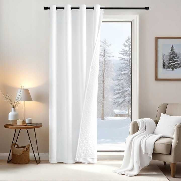 Zasłona zaciemniająca Biała 225x132 cm Emema
