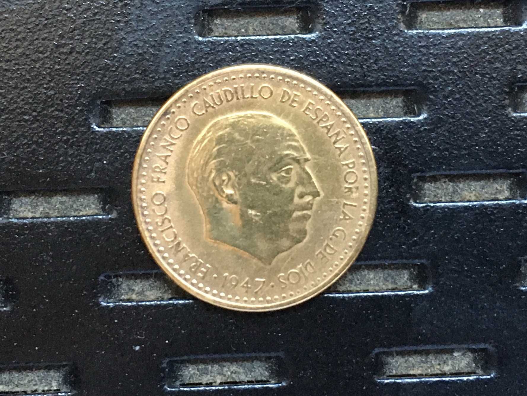 Peseta do General Franco de 1947 (estrela 54)