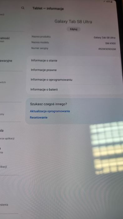 Tablet samsung x900 tab s8 ultra  14.5 cala etui stan idealny