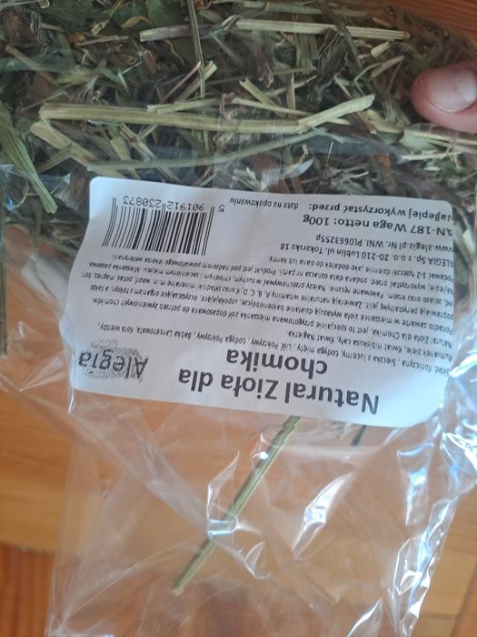 Jedzenie dla chomika