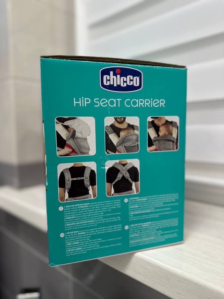 Сумка нагрудна Chicco Hip Seat ергорюкзак кенгуру для дітей немовлят