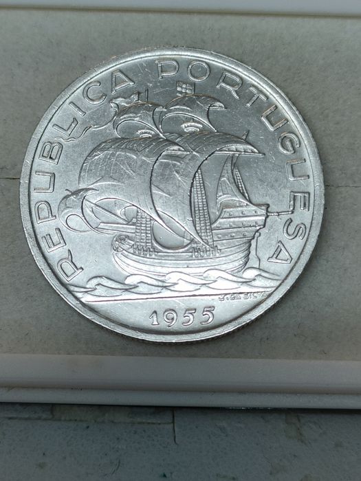 Moeda 10$00 - 1955 / Prata