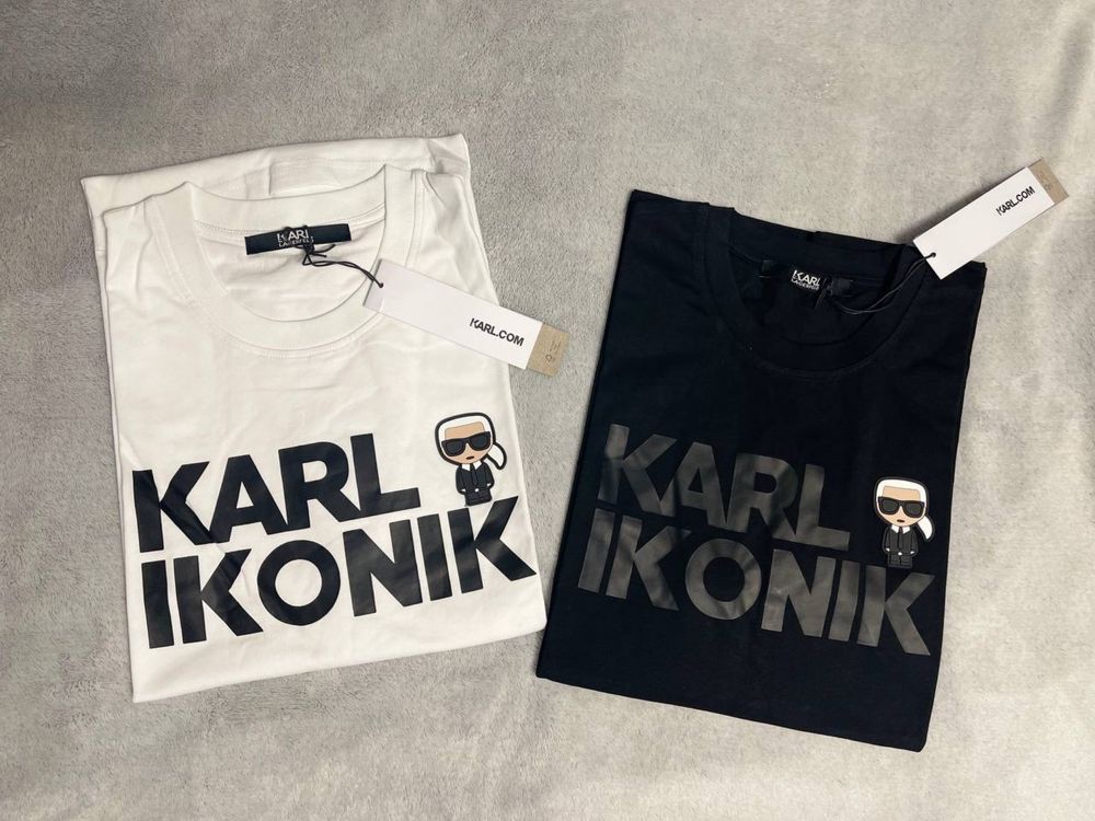 Чоловічі футболки Karl Lagerfeld в наявності біла, чорна L, XL