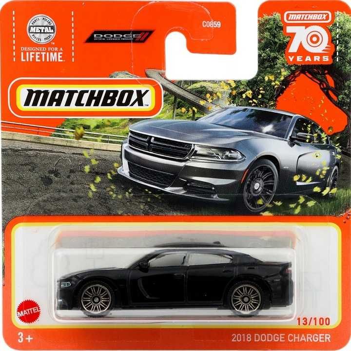 MATCHBOX 2018 Dodge Charger czarny 70-lecie Matchbox