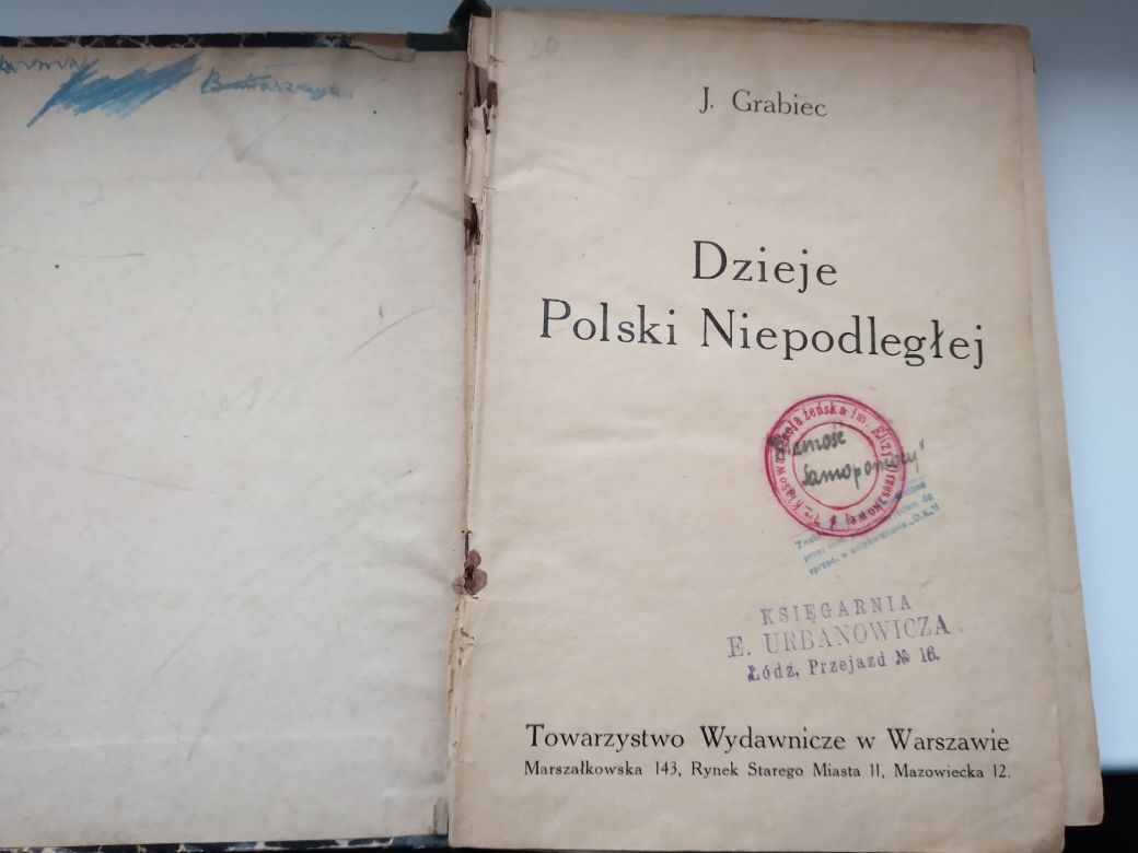 Grabiec - Dzieje Polski Niepodległej, 1916 r.
Towarzystwo Wydawnicze w