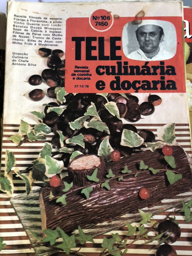 Revistas “vintage”: “TELECULINÁRIA”. Conjunto de várias.