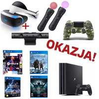 SUPER OKAZJA! Playstation 4 PRO + PS VR (Cały zestaw) + GRY | 1000 GB