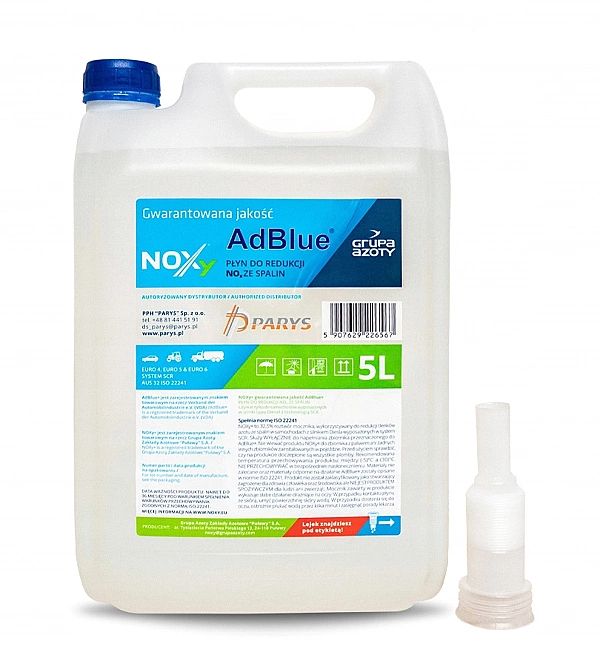 Noxy Adblue Diesel Płyn Kataliczny Dpf 5l + Lejek