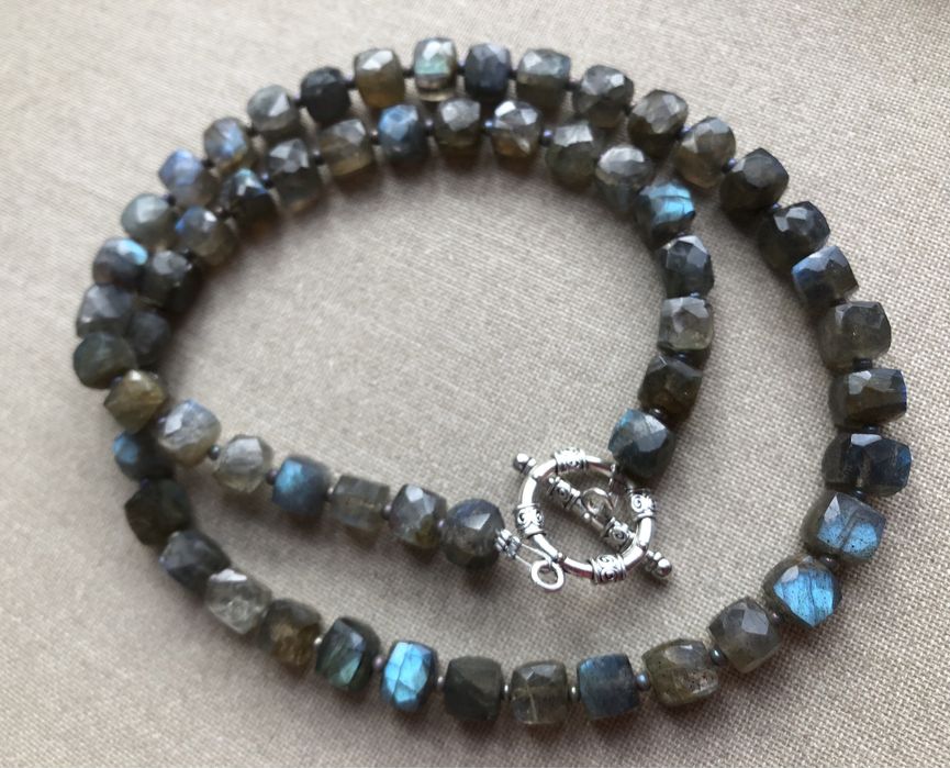 Намисто/кольє/лабрадорит/намистини