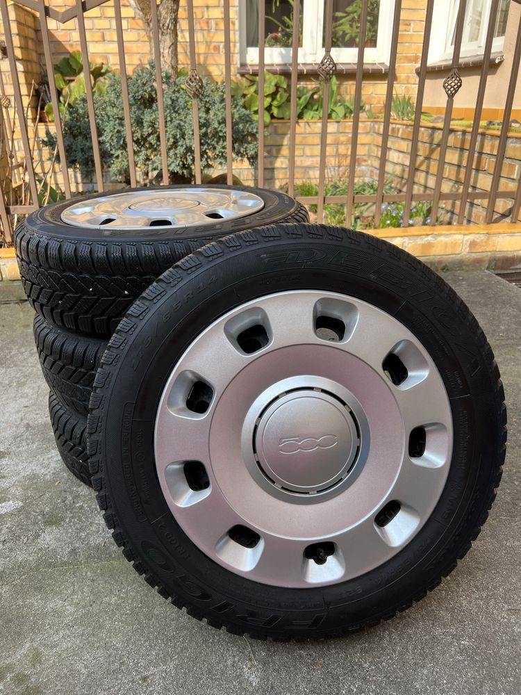 Felgi, kołpaki, opony zimowe 14” Fiat 500 175/65 R14