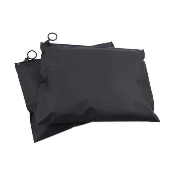 Зіп пакет зі слайдером, чорний, прозорий, матовий