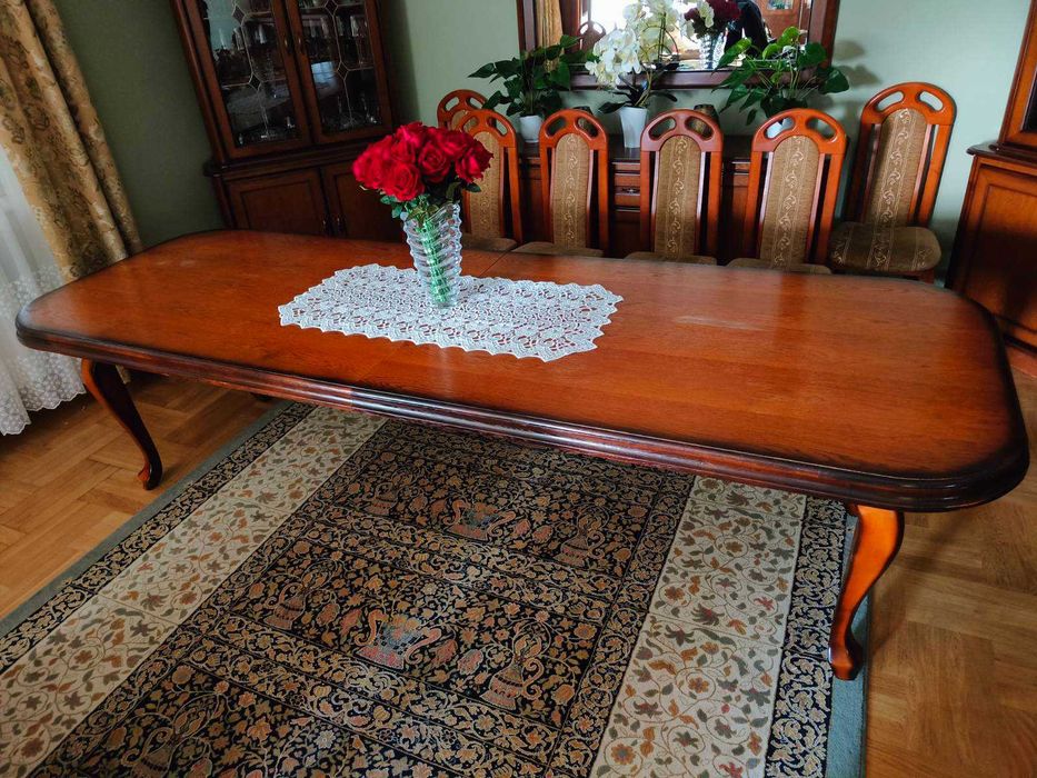 Stół duży rozkładany zestaw z 12 krzesłami